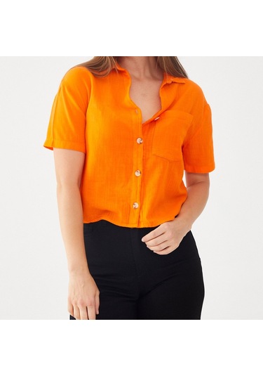 Kadın Oranj Gömlek Turuncu
