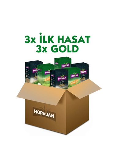 Hopadan İlk Hasat Çay 3 x 1 KG + Gold Çay 3 x 1 KG