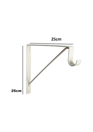 Depolife Raf Askı Tutucu Demir Askılık Duvar Ahşap Montajlı Metal 2 Adet