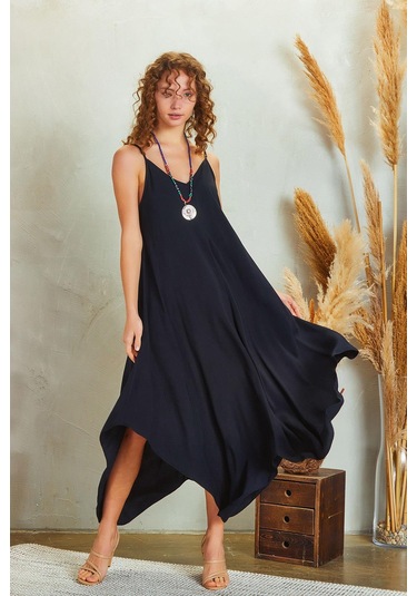 İp Askılı Yazlık Elbise Desenli