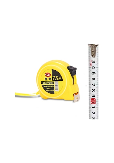 10m 25mm-1pc7.5 10m Mezura Metrik Çelik Ölçüm Cetveli Mesafe Ölçme Aracı Metre Cetvel Çelik Bant Uzunluğu Metal Ölçme Aletleri