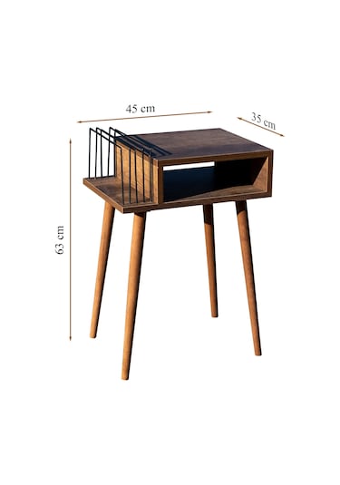 Plak Ve Pikap Sehpası Ahşap Ayaklı Barok