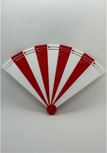 Yelpaze Serinleten Tasarımlar- Kırmızı Beyaz