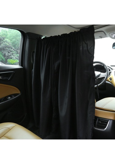 Jeehugo Araba İçin Gizlilik Ve Güneş Engelleyici Perde - Ön-arka Bölüm Ayrıcı, Siyah, Yoğun Poliester, 138x82cm