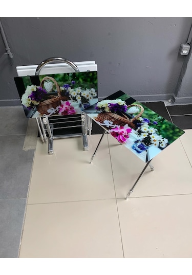 Camlı Çanta Sehpa, Sehpa, Zigon, 4lü Zigon, Çanta Sehpa-sepet