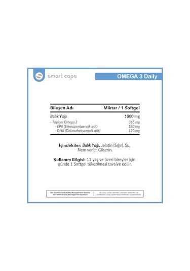 Smartcaps Omega 3 1000 Mg 60 Softgel