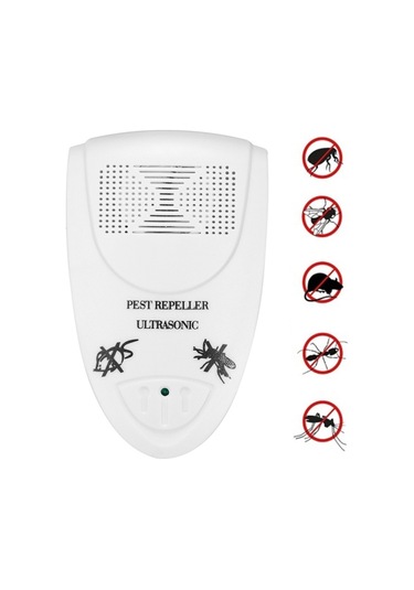 Lı-3110 Ultrasonik Elektronik Sıçan Kurtlayıcı Ev Akıllı Böcek Kovucu Beyaz , Boyut:abd Fişi Beyaz
