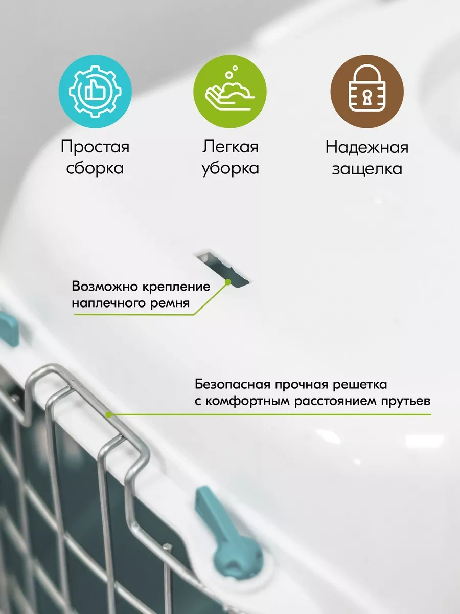 Pettails Plastik Kedi Taşıma Kafesi, Hayvanlar İçin Metal Kapılı 27566025