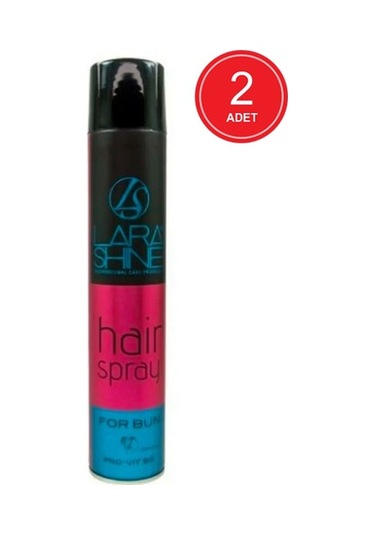 Lara Shine For Bun Topuz için Saç Spreyi 2 x 400 ML