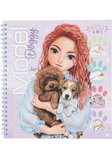 Top Model Köpek Boyama Kitabı Çok Renkli