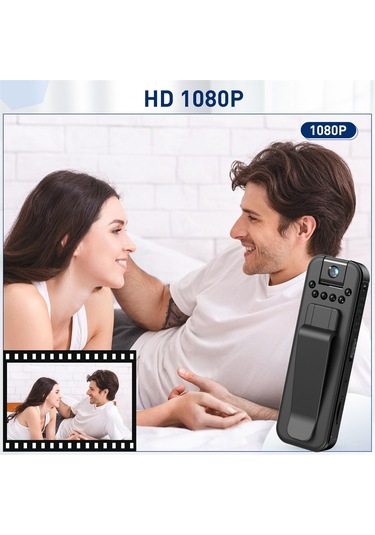 Gajeena Mini Kamera L7: 1080p Hd, 90 Geniş Açı, 180 Dönen Lens, İrfalı Gece Görüşü, Sesli Kayıt-fotoğraf, 500mah Batarya Ve Sırt Klipsi