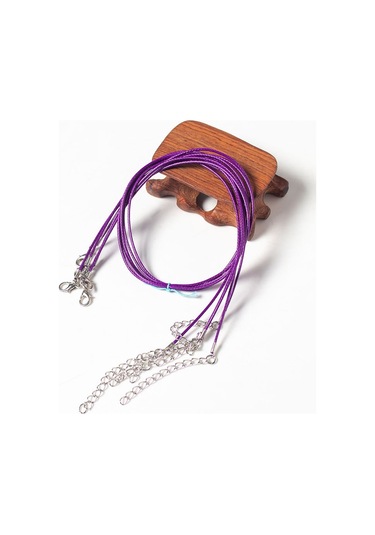 100 Adet Kristal Kolye Kolye Halat Takı Kordon Koyu Mor Çok Renkli