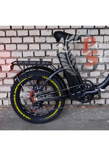 Michelin+şerit Elektrikli Bisiklet Lastik Yazısı E-bike Sarı