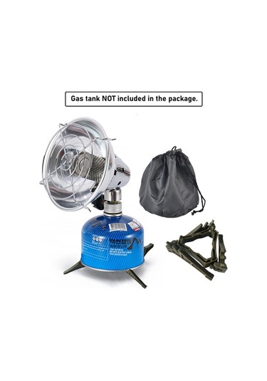 Pazly Taşınabilir Açık Gaz Isıtıcı - Paslanmaz Çelik Gümüş Renk Hafif Ve Pratik Gümüş