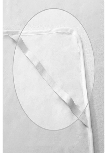 Mycey Bebe Alezi 70x120 Cm Pamuk Sıvı Geçirmez Bebek Alezi Beyaz