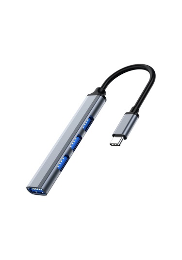 Yuntech01 Type-c Gri 4 Portlu Usb Hub: Bilgisayar Bağlantı Genişletici, Çoklu Aygıt Takımı Ve Veri Dağıtıcı