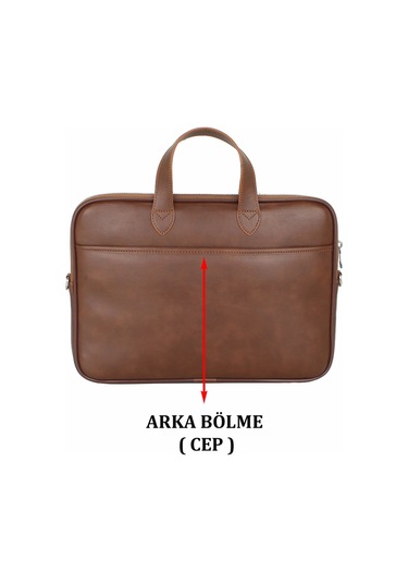 Case Club Macbook Uyumlu Air Pro 13.3" & 14" Inç Uyumlu Taba Laptop Evrak Çantası