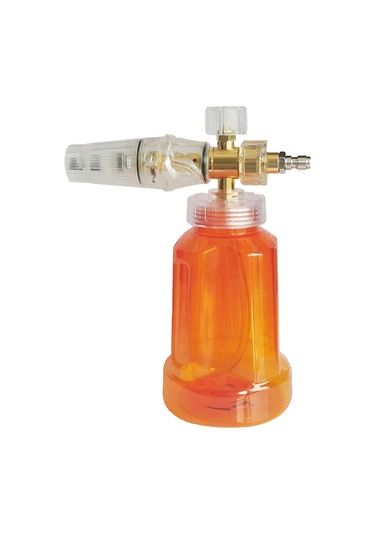 Symbee Basınçlı Yıkayıcı İçin Köpük Topu, Ayarlanabilir Kar Köpüğü Lensi, 1/4'' Hızlı Bağlantı Ve 1l Şişe, Turuncu Turuncu