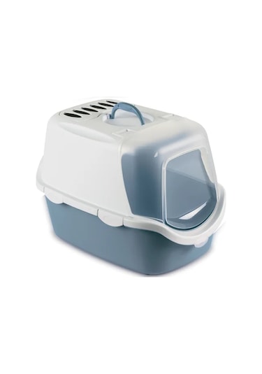 Stefanplast Cathy Easy Clean Kapalı Kedi Tuvaleti Mavi