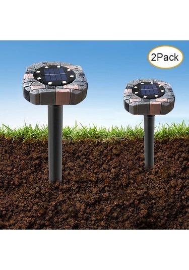 Novahub Güneş Enerjili Ultrasonik Fare Kovucu Ve Led Bahçe Aydınlatma Seti - 2'li Paket