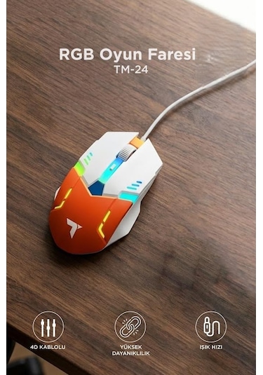 Torima TM-24 Oyuncu Mouse RGB Aydınlatma Kablolu Gaming Mouse