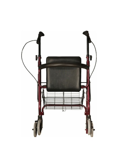 Medkimsan Rolatör | 4 Tekerli Yürüteç | 130 kg Taşıma Kapasiteli | Sepetli Lüx