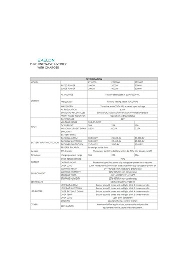 Exelon Tam Sinüs Şarjlı 3000w 12v Ups İnverter
