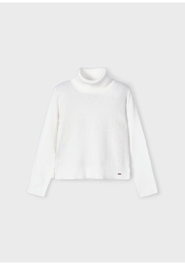 Mayoral Ekru Kız Çocuk Balıkçı Yaka Kazak 00313 Ekru