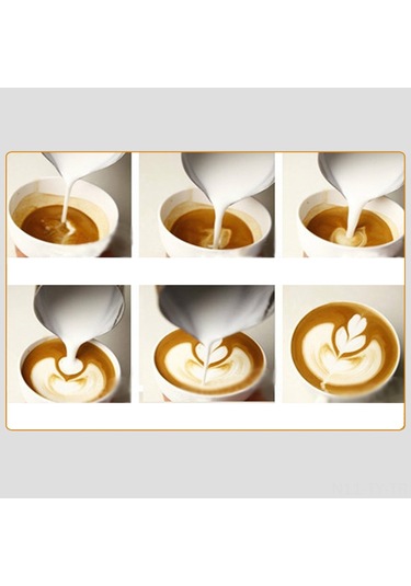 Teltree 350ml Paslanmaz Çelik Çift Kullanimlı Süt Köpükleyici, Kahve Çiçeklendirme, Ölçü Ölçekli, Ördek Ağızlı Tasarım Diğer