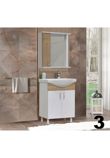 Banyo Dolabı 55 Cm Takım Çok Renkli