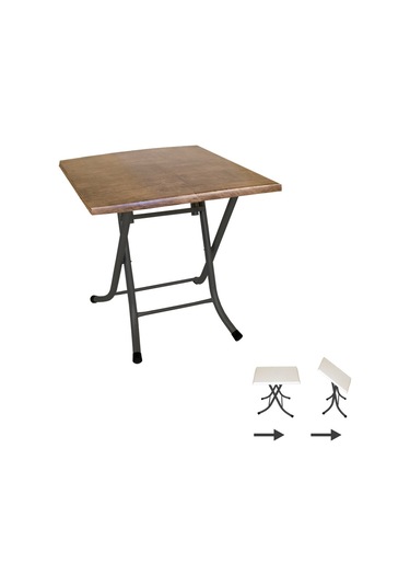 Beymobilya Klasik Katlanır Werzalit Kare Tabla Masa (70X70) (532599202)