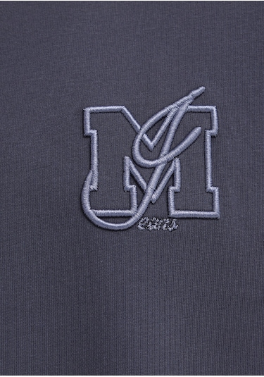 Mavi - Mj Logo Detaylı Gri Tişört 0612885-70101