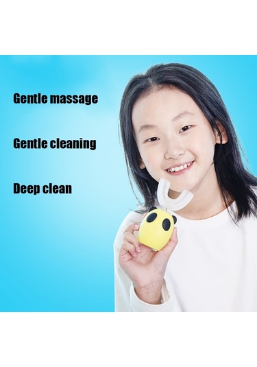 Sones U Şeklinde Güzellik Aleti Ultrasonik Titreşim Diş Usb Şarjlı Çocuk Elektrikli Diş Fırçası, Stil: 8-15 Yaş Arası Pembe