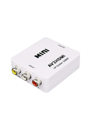 Rca - Hdmı 1080p Av - Hdmı Video Dönüştürücü Mini Rca Kompozit Cvbs Adaptörü - Renk: Siyah