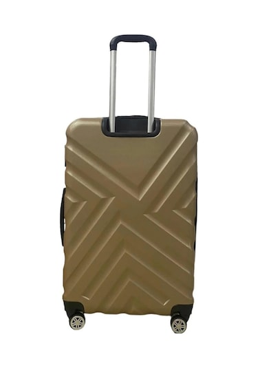 %100 Abs Kullanışlı Darbeye Dayanıklı Kabinboy Valiz Gold Altın