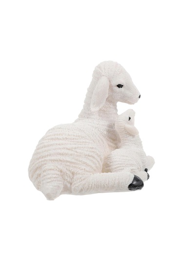 Ev Ve Bahçe İçin Sevimli Hayvan Reçine Heykel Minyatür Koyun Figü