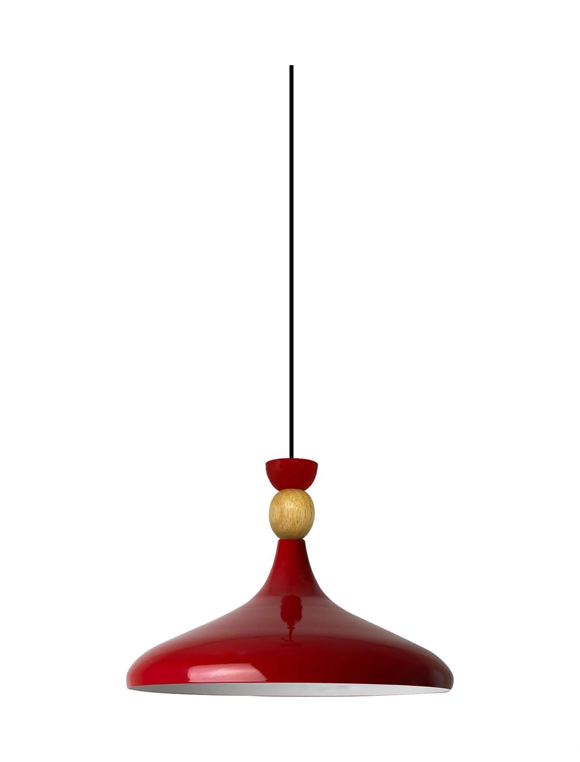 Kırmızı Ahşap Şapka Tekli Avize Sarkıt Salon Mutfak Cafe Butik Lamba Aydınlatma Avizeler Kırmızı