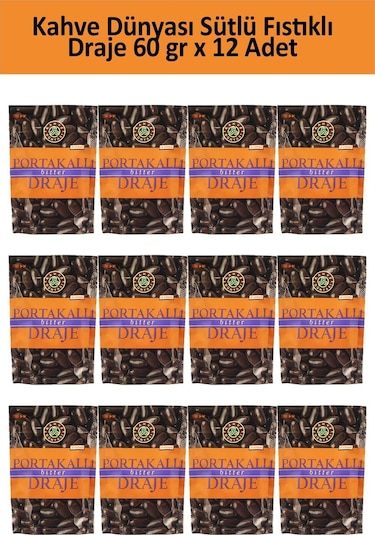 Kahve Dünyası Portakallı Bitter Draje 12 x 60 G
