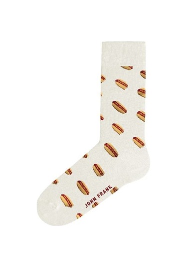 John Frank Fun Socks Uzun Çorap Multıcolor (488750902)-Std Krem