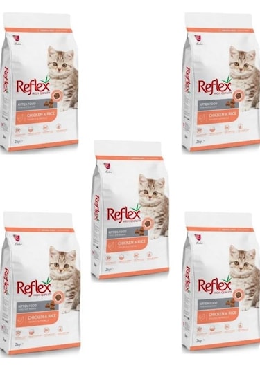 Reflex Kitten Tavuklu Ve Pirinçli Yavru Kedi Maması 2 Kg X 5 Adet