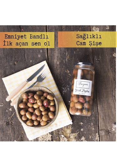 Olivyum Yeşil Zeytin Cam 500 ML