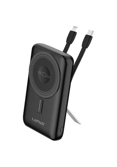 Lapas Lp-pw004 Akıllı Saat Kablosuz Şarj Özellikli Wireless Powerbank 10000mah 15w Siyah