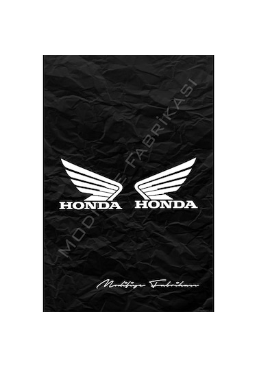 Honda Kanat Sticker Folyo - Beyaz - 15 X 12 Cm 2'li Set
