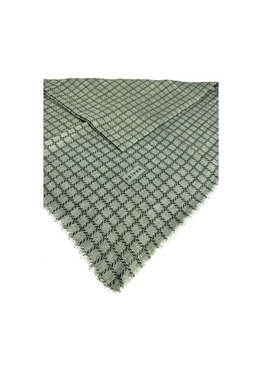 Eripek Desenli Flamalı Keten Eşarp- 06112 Yeşil
