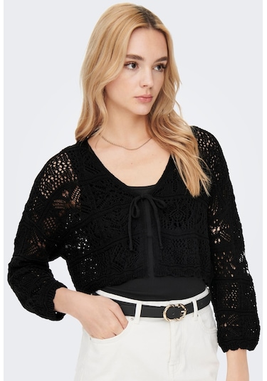 Only Kadın Triko Crop Hırka - 15257604 001