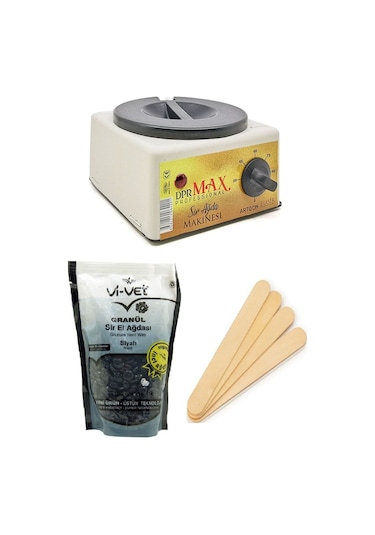 Ege Sir Dpr Max Ağda Makinesi + Vivet Granül Siyah Ağda 250 G + Spatula 5 Adet