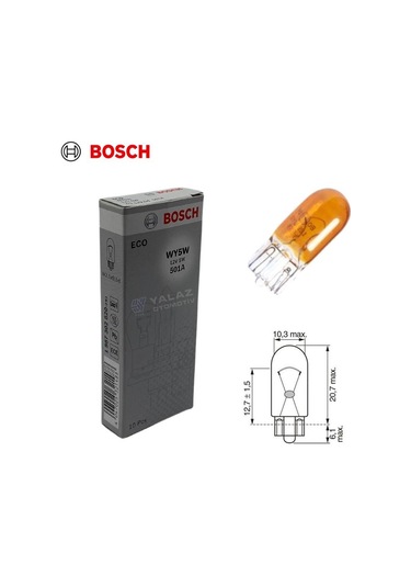 Bosch 12v Dipsiz Ampul T10 5w Turuncu 10 Adet