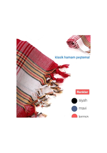 Klasik Hamam Peştemal , Pamuklu, 80 X 160 Çok Renkli