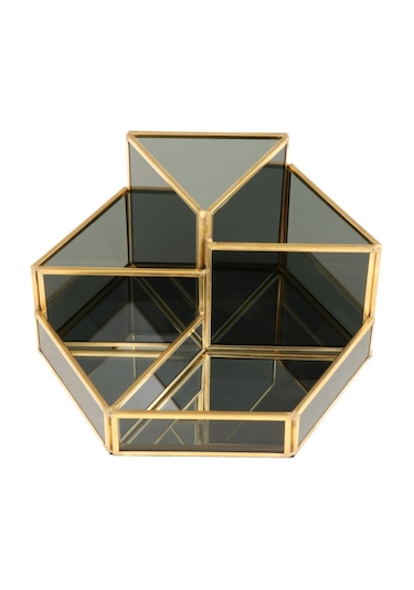 Suntek Banyo Için Makyaj Organizatör Masa Depolama Tutucu Siyah A Siyah