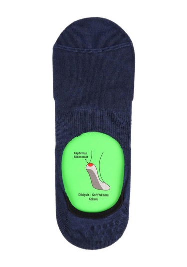 Jiber Erkek Bambu Babet Çorap 7001- 6 Adet Lacivert